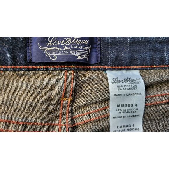 Levi Strauss Women’s Signature Bootcut Blue Misses Size 4 Denim Jeans - Picture 6 of 14